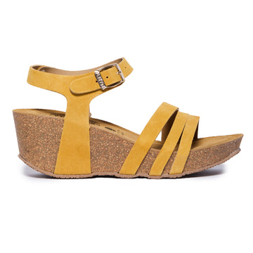 Plakton Platform Wedge Sandal – Willow Yellow Suede